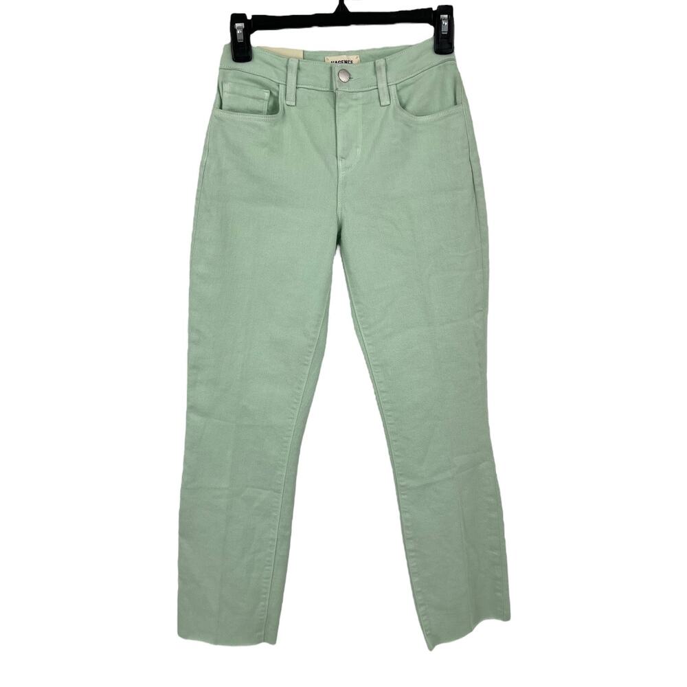 L'Agence jeans High Rise Crop Slim light mint size 24